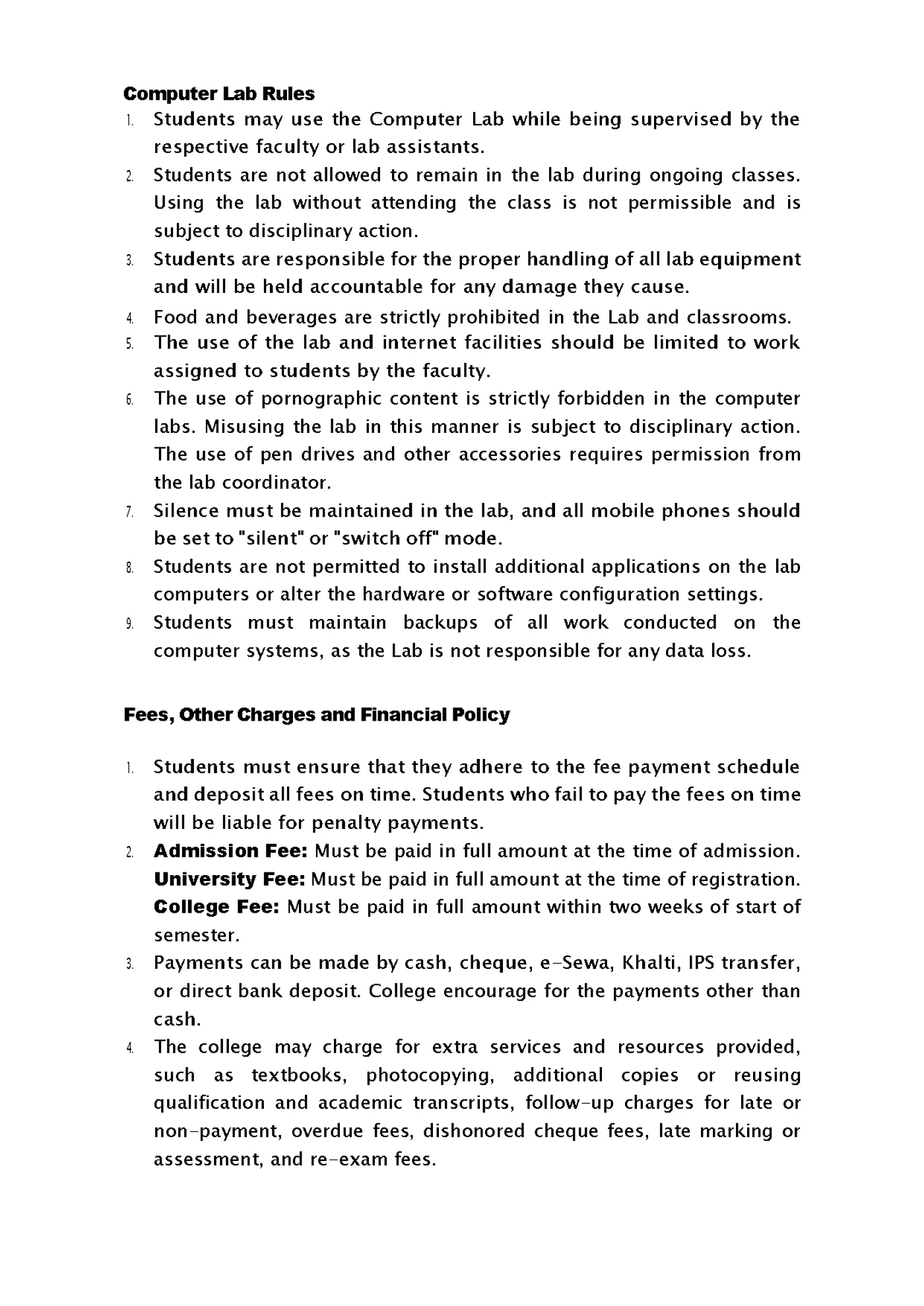 Code of Conduct — handbook page 4